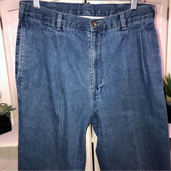Vintage 90s Mom Jeans High Rise Wide Leg Medium Blue Wash Size 32 - Picture 4 of 4